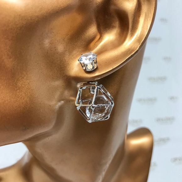 Red Carpet Double Sided Earrings - Silver - Picture 2 of 5